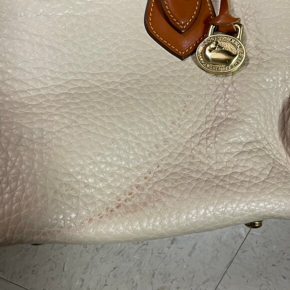 Vintage DOONEY & BOURKE All Weather Leather Bag Pebbled w/ Top Handles Crossbody - Picture 3 of 15